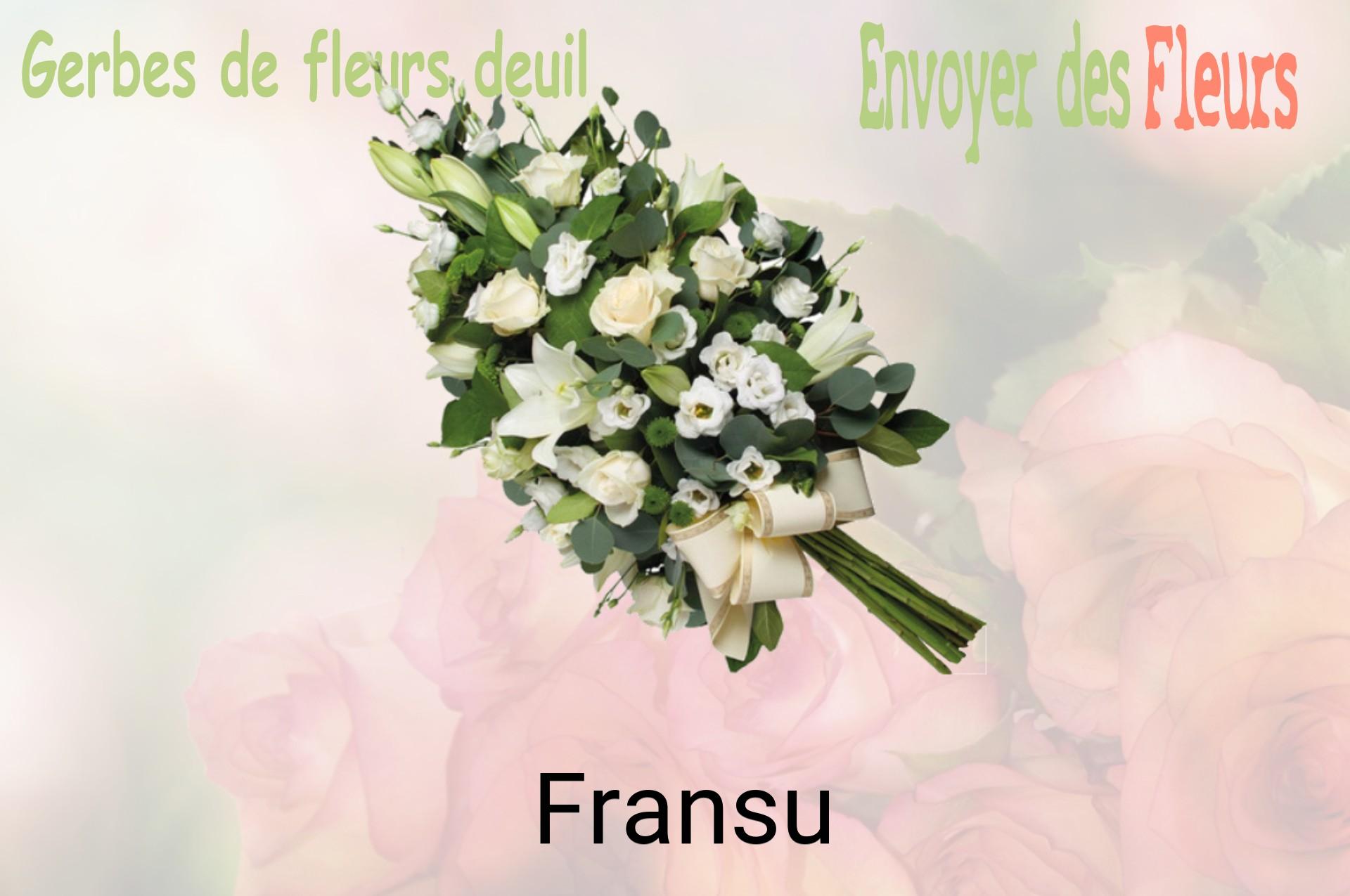 Gerbe de fleurs de deuil livrée à Fransu